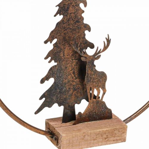 Floristik24 Decorazione natalizia abete base in metallo legno Ø38cm