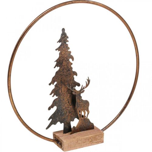 Floristik24 Decorazione natalizia abete base in metallo legno Ø38cm