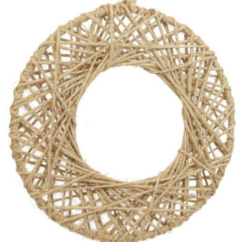 Prodotto Anello decorativo ricoperto di iuta decorazione da appendere Decorazione Boho Ø28cm 4pz