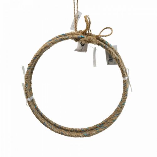 Floristik24 Anello decorativo iuta Scandi anello decorativo per appendere Ø25cm 4pz