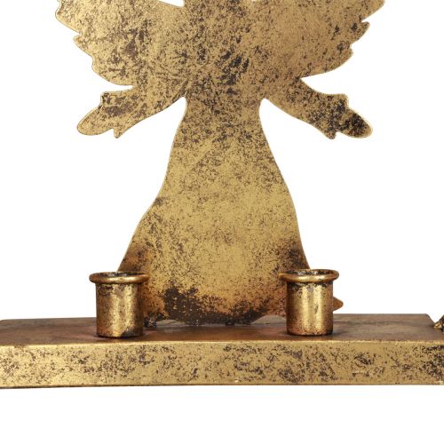 Floristik24 Anello decorativo portacandele decorativo angelo in metallo natalizio Ø37,5 cm