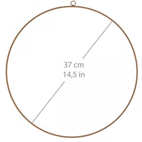 Floristik24 Cerchio decorativo, anello in metallo, anello decorativo per appendere la patina Ø37cm 3 pezzi