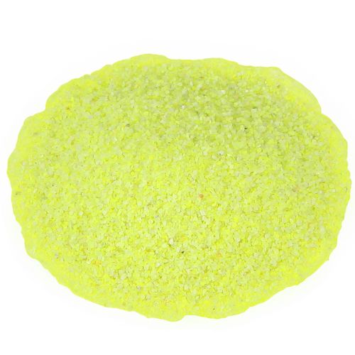 Floristik24 Sabbia decorativa gialla neon sabbia colorata 0,5 mm sabbia giallo neon 1 kg