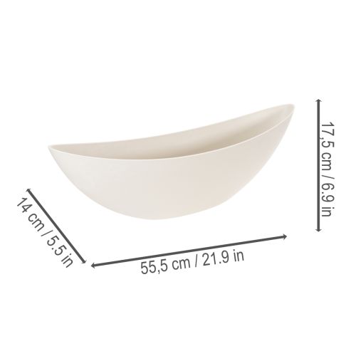 Prodotto Ciotola decorativa beige 55,5cm x 14cm H17,5cm 1 pezzo