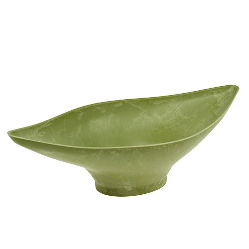 Ciotola decorativa verde chiaro 34 cm x 17,5 cm H 10 cm, 1 pz