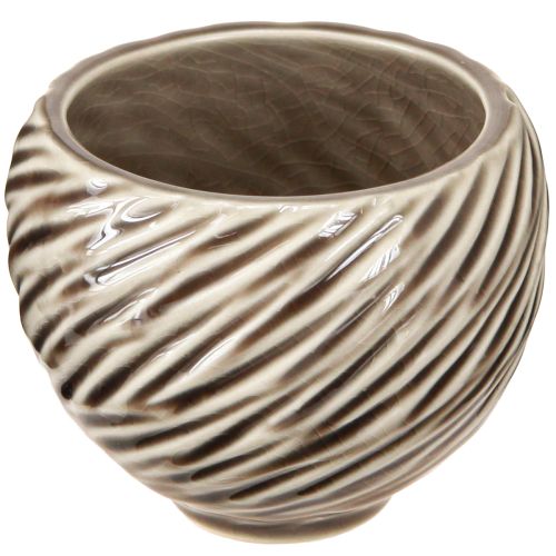 Prodotto Ciotola decorativa in ceramica a spirale Decor Beige Marrone Ø9cm 4pz