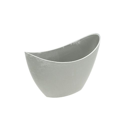 Prodotto Ciotola decorativa in plastica grigia 20 cm x 9 cm H11,5 cm 1 pezzo