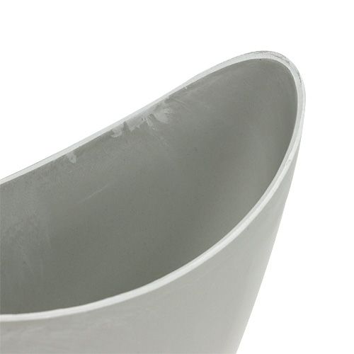 Prodotto Ciotola decorativa in plastica grigia 20 cm x 9 cm H11,5 cm 1 pezzo