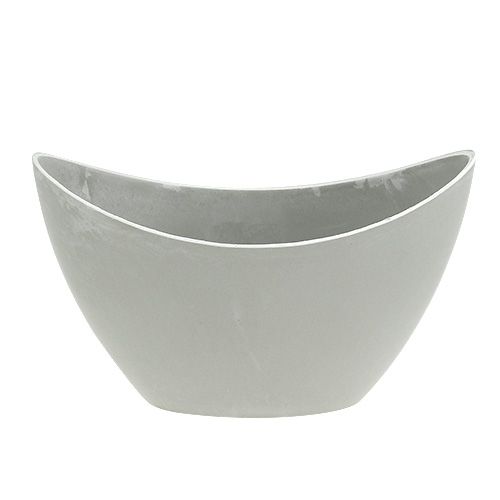 Prodotto Ciotola decorativa in plastica grigia 20 cm x 9 cm H11,5 cm 1 pezzo