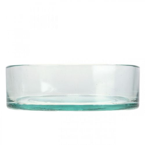 Floristik24 Ciotola decorativa in vetro ciotola rotonda piatta trasparente Ø15cm H5cm