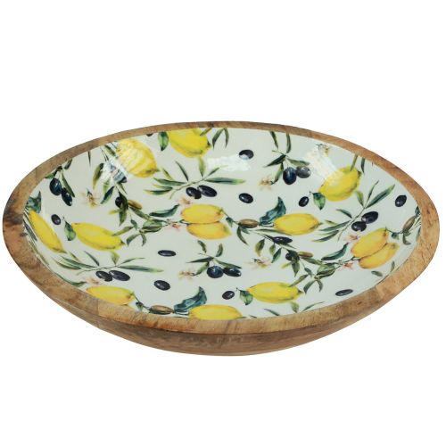 Ciotola decorativa ciotola in legno di limone e mango Ø30/24cm set da 2
