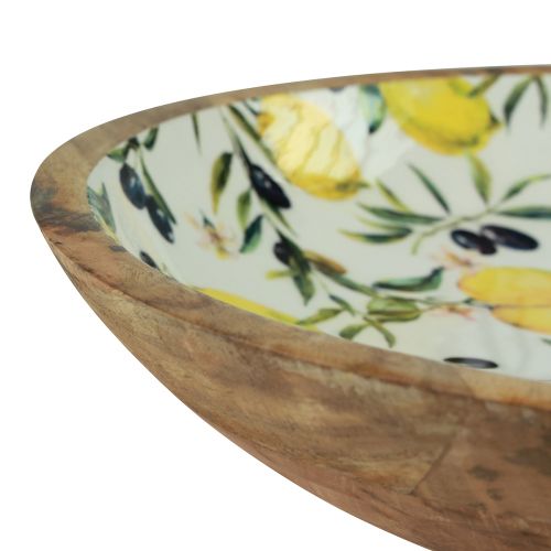Floristik24 Ciotola decorativa ciotola in legno di limone e mango Ø30/24cm set da 2