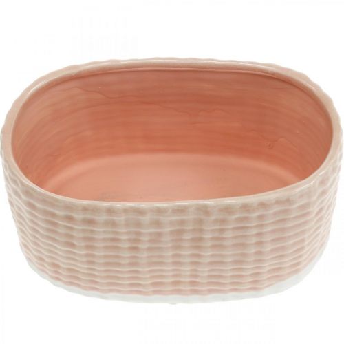 Floristik24 Ciotola decorativa, nave per piantare, fioriera, cesto decorativo in ceramica L21 cm