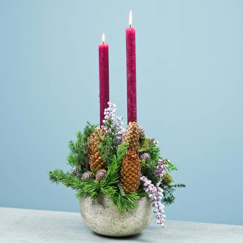 Floristik24 Ciotola decorativa in metallo champagne Ø17cm H11,5cm