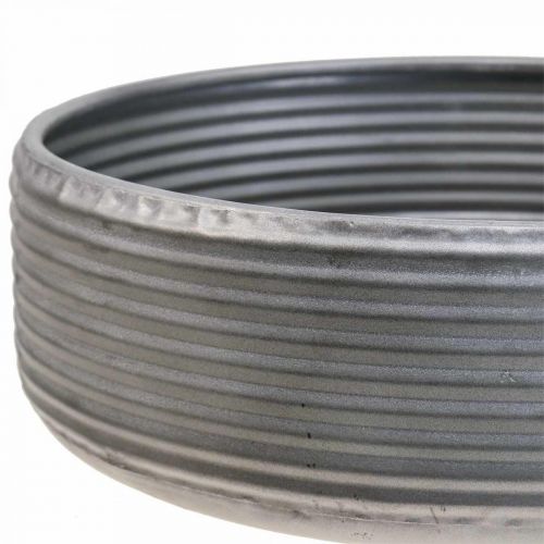 Prodotto Ciotola decorativa grande ciotola in metallo grigio 30/38/46cm set da 3