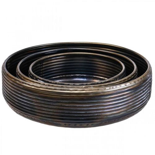 Floristik24 Ciotola decorativa grande ciotola metallo aspetto anticato 30/38/46cm set da 3