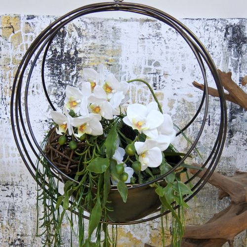 Floristik24 Ciotola decorativa per appendere cesto di fiori in metallo Ø31cm H55.5cm
