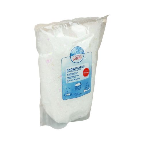 Prodotto Neve finta fiocchi di neve artificiali biancaneve glitter 200g