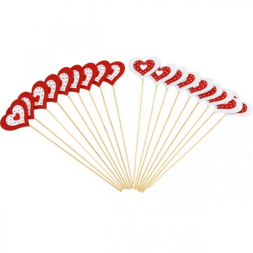 Prodotto Spina decorativa a forma di cuore, decorazione per matrimonio, decorazione floreale per San Valentino, decorazione a cuore, 18 pezzi