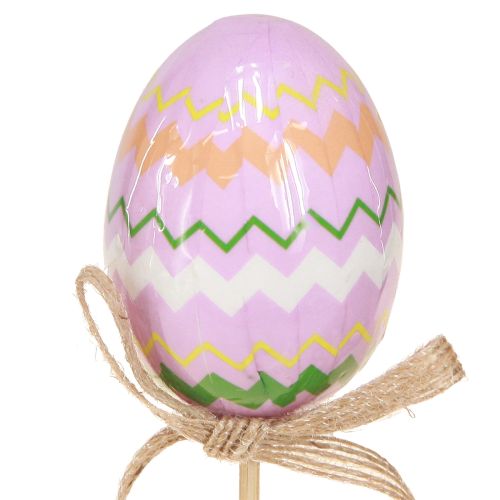Prodotto Tappo decorativo Uova di Pasqua con fiocco colorato 4x5,5 cm 12 pz
