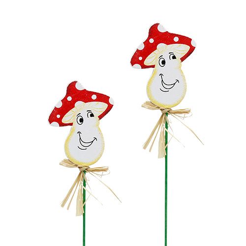 Floristik24 Spina decorativa a fungo 6,5 cm L27 cm 24 pz