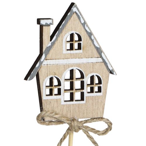 Prodotto Tappi decorativi Decorazioni natalizie casette in legno 4,5x5 cm 12 pz