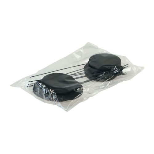 Prodotto Pannello decorativo in legno con tasselli rotondo nero Ø6cm L15cm 12 pezzi