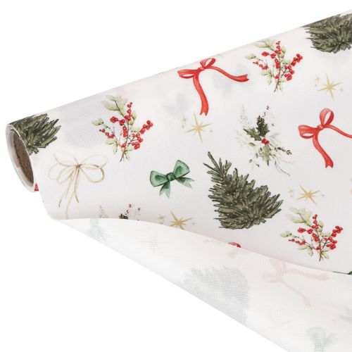 Tessuto decorativo natalizio, venduto al metro, larghezza 120 cm, 2 pezzi | Floristik24.it