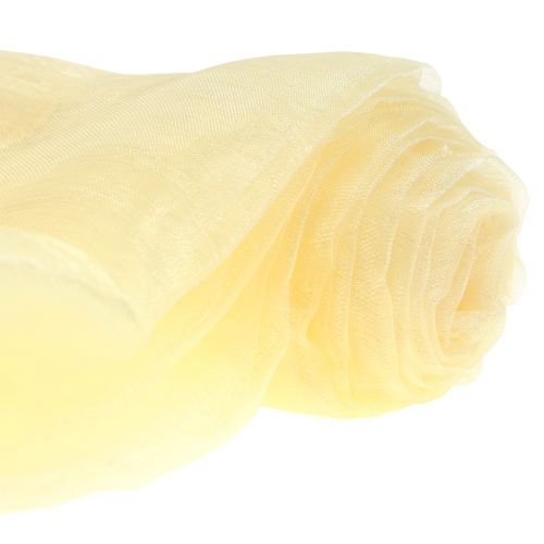 Floristik24 Tessuto decorativo organza crema 150 cm x 300 cm