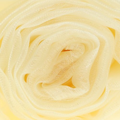 Floristik24 Tessuto decorativo organza crema 150 cm x 300 cm