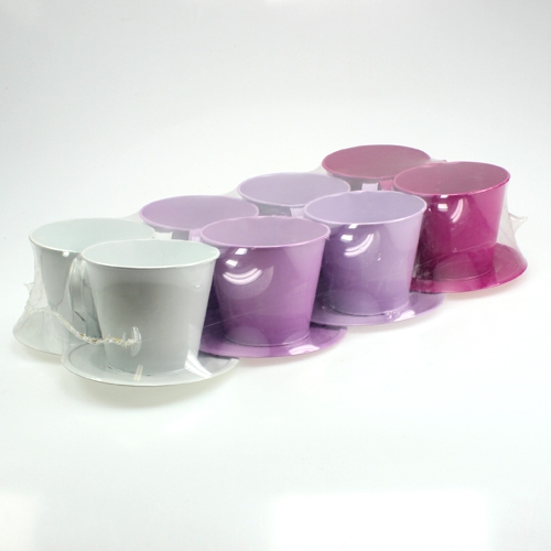 Floristik24 Coppa decorativa con sorta di piatto. Ø12cm H10cm 8 pezzi.