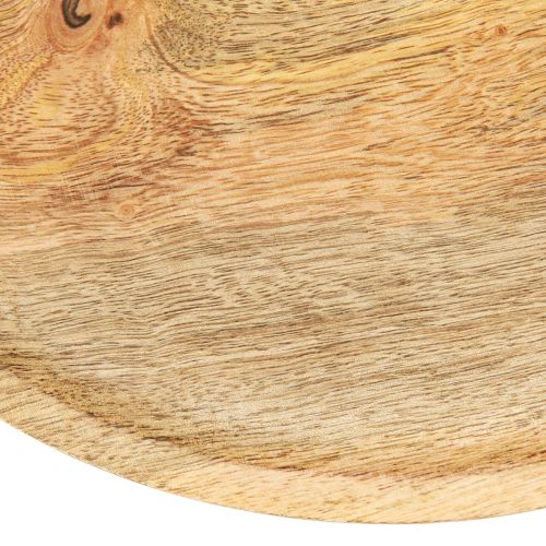 Prodotto Piatto decorativo in legno con base porta torta ottica naturale Ø25cm