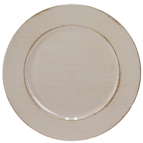 Piatto decorativo in plastica piatto decorativo in plastica grigio marrone Ø33cm