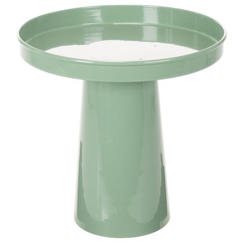 Piatto decorativo in metallo, verde, base rotonda, vassoio per composizioni floreali, 20 cm acquistare | Floristik24.it