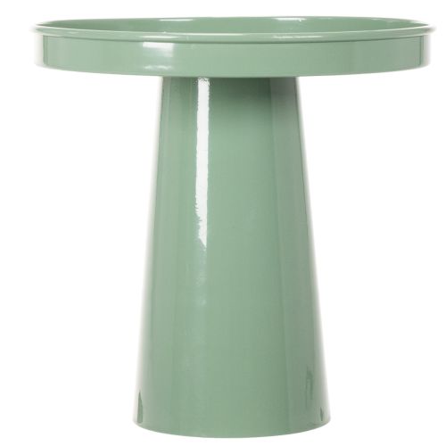 Piatto decorativo in metallo, verde, base rotonda, vassoio per composizioni floreali, 20 cm | Floristik24.it
