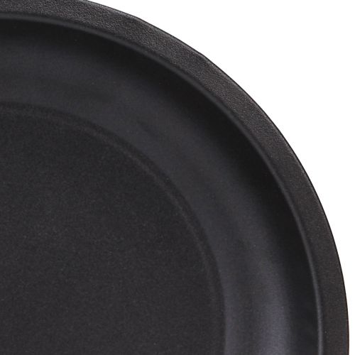 Prodotto Piatto decorativo rotondo in metallo nero Ø23cm H2,5cm 5 pezzi