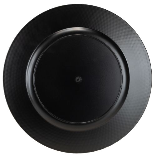 Prodotto Piatto decorativo Piatto decorativo rotondo in plastica argento Ø33cm