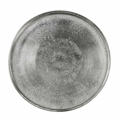 Piatto decorativo argilla Ø20cm argento