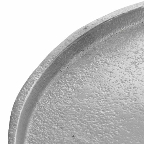 Floristik24 Piatto decorativo argilla Ø31cm argento