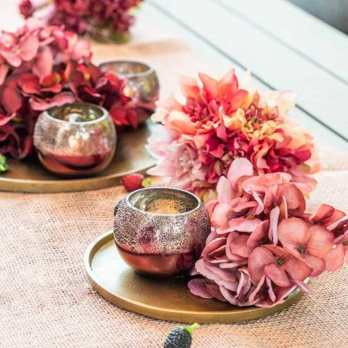 Floristik24 Piatto decorativo argilla Ø20cm oro