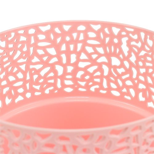 Floristik24 Vaso decorativo in plastica rosa Ø13 cm A13,5 cm 1 pz