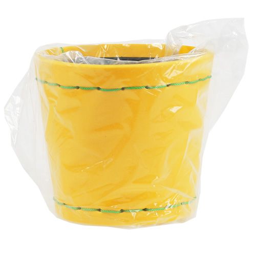 Floristik24 Vaso per piante giallo Ø12cm H11,5cm, 1pce