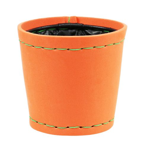 Floristik24 Vaso decorativo "Suki" arancione Ø12,5cm H12,5cm, 1pce