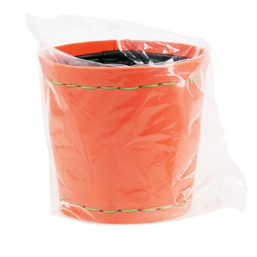 Floristik24 Vaso decorativo "Suki" arancione Ø12,5cm H12,5cm, 1pce