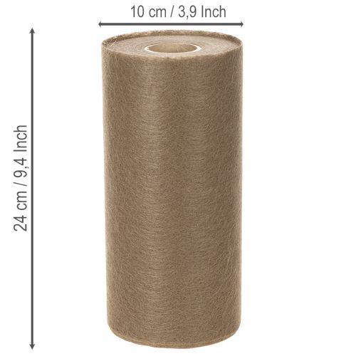 Rotolo di decorazione da tavola in tessuto non tessuto, 24 cm x 25 m, marrone, per tavole festive | Floristik24.it
