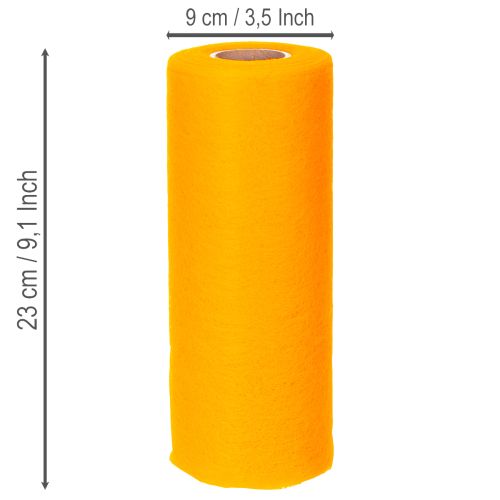 Runner da tavola in tessuto non tessuto, giallo, 23 cm, moderno rotolo decorativo per la tavola | Floristik24.it