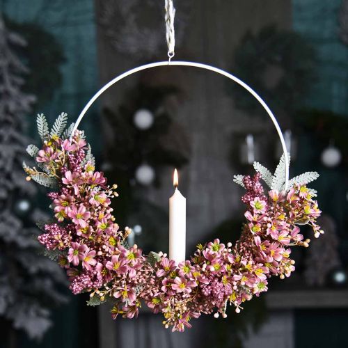Prodotto Ramo decorativo con fiori rosa artificiale Daphne ramo 110cm 3 pezzi