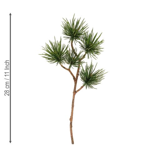 Prodotto Rami decorativi di pino artificiale rami di pino verde 28cm 6 pezzi