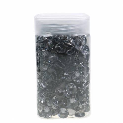 Floristik24 Pietre decorative diamante acrilico grigio Ø1.2cm 175g decorazione per gioielli