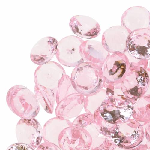 Prodotto Pietre decorative diamante acrilico rosa chiaro Ø1,2 cm 175 g per la decorazione di compleanno
